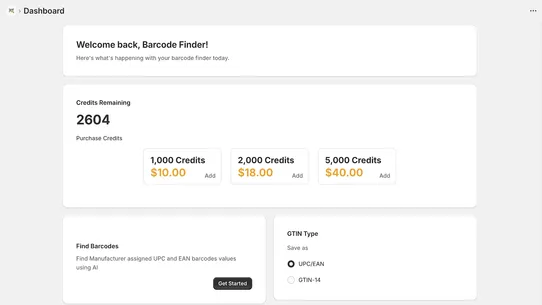 Barcode Finder screenshot