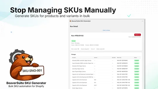 BeaverSuite Sku Generator screenshot