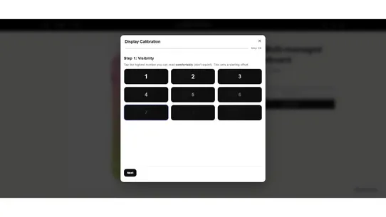 TrueHue Calibration screenshot