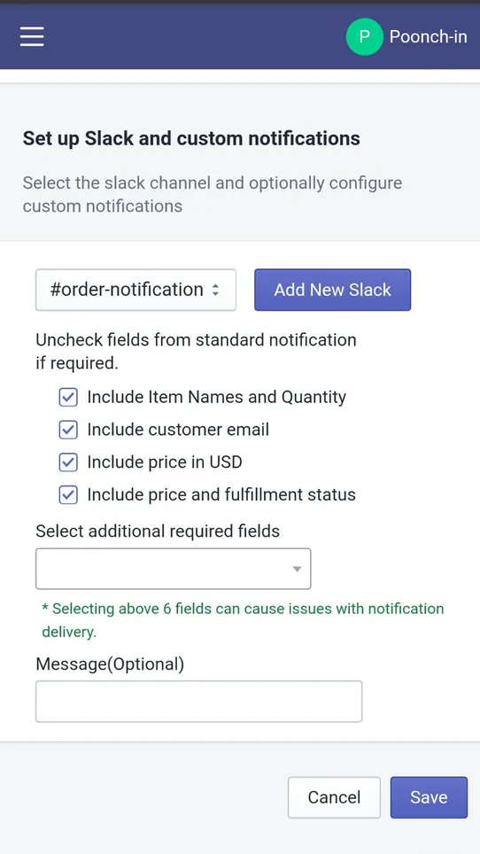 Ting ‑ Slack Notifications screenshot