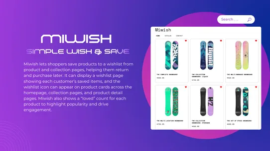 Miwish ‑ Simple Wish &amp; Save screenshot