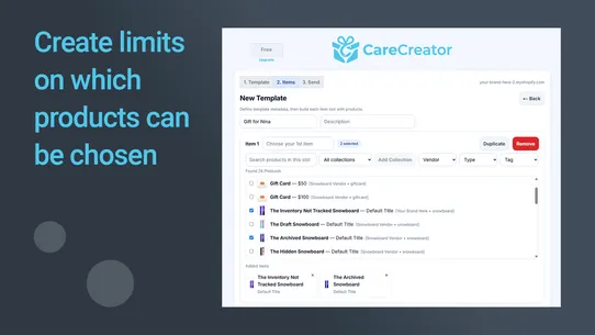 CareCreator ‑ Care Packages screenshot