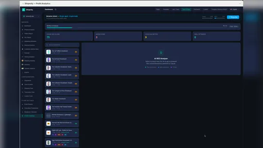 Shoprofy — Profit Analytics screenshot
