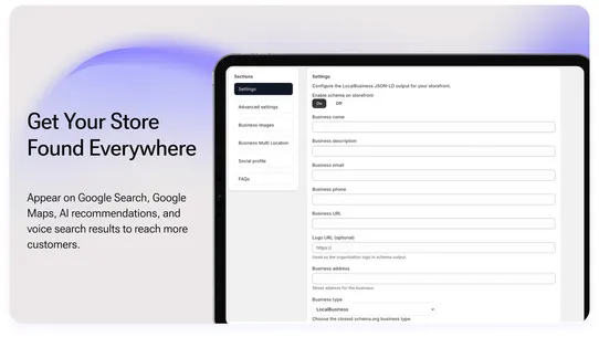 Local Business Schema screenshot