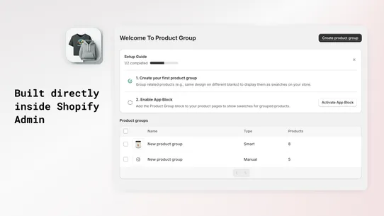 Opsify product groups screenshot