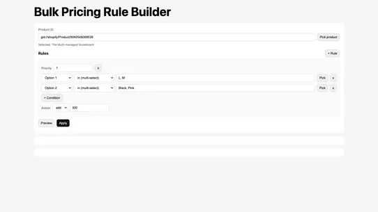 Kando1 Variant Bulk Editor screenshot