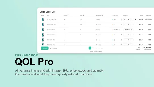 QOL Pro: Quick Order List screenshot