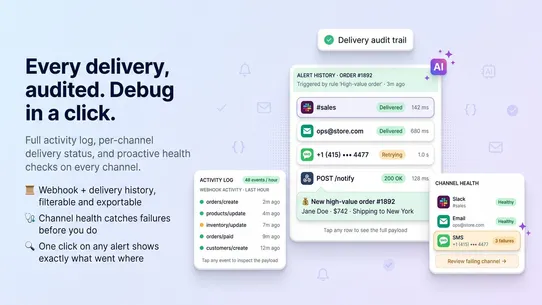 Easy Alerts: Slack, Email, SMS screenshot