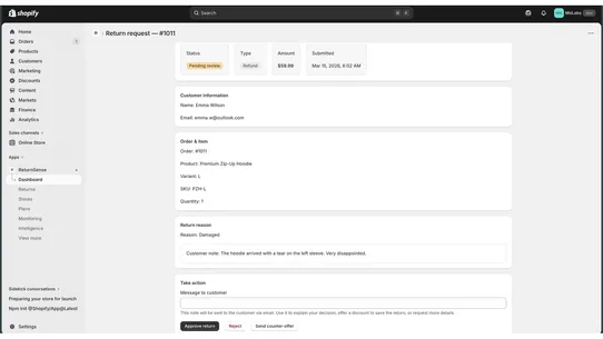 ReturnSense screenshot