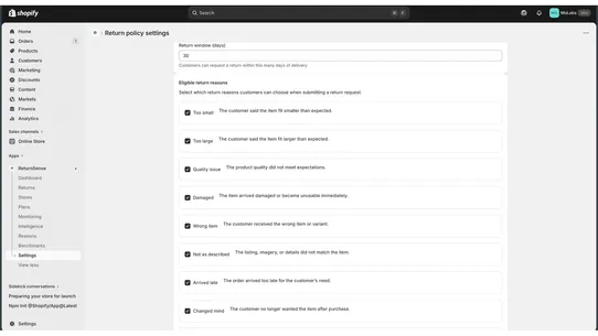 ReturnSense screenshot
