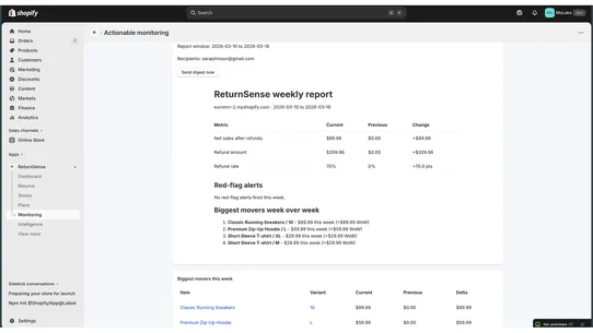ReturnSense screenshot