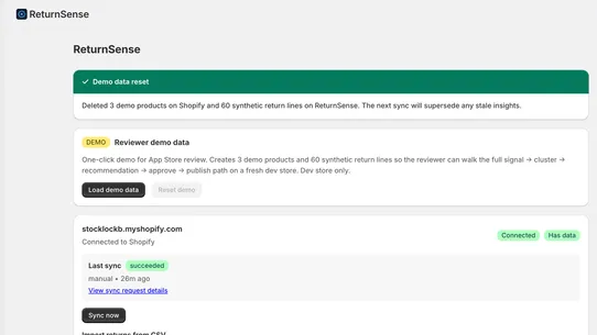 ReturnSense screenshot