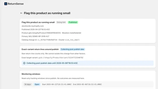 ReturnSense screenshot