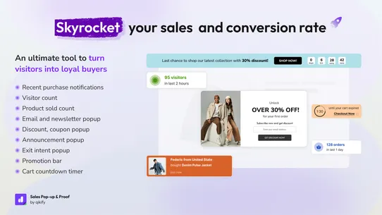 qikify Sales Pop up &amp; Proof screenshot