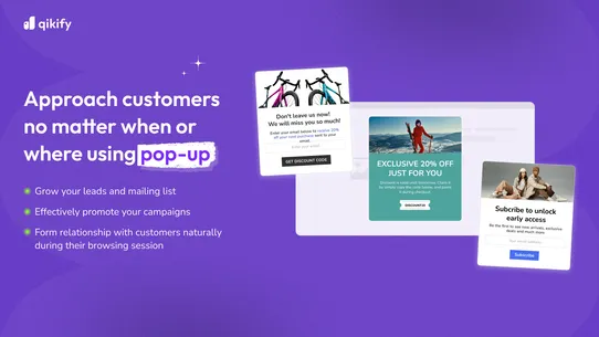qikify Sales Pop up &amp; Proof screenshot