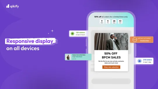 qikify Sales Pop up &amp; Proof screenshot