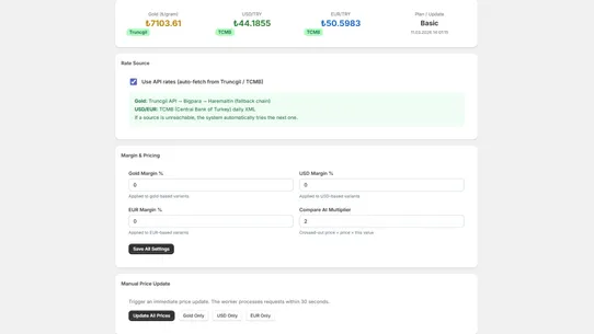 Gold Prices &amp; Exchange screenshot