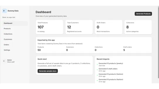 CloudTech Dummy Data screenshot