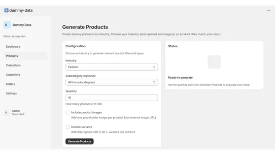 CloudTech Dummy Data screenshot