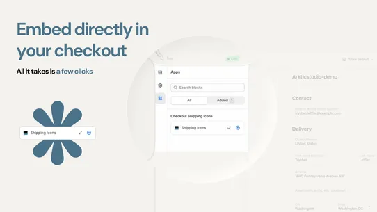 Arktic: Checkout carrier icons screenshot