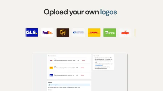 Arktic: Checkout carrier icons screenshot
