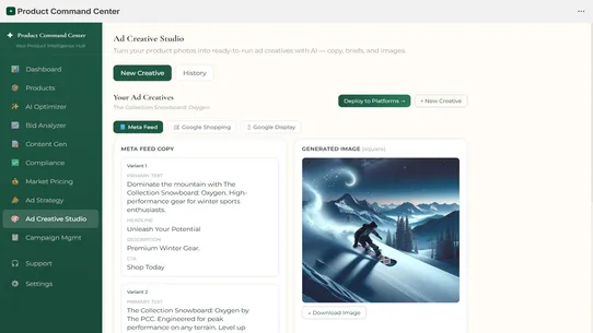 Product Command Center screenshot