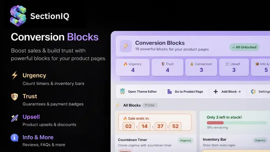 SectionIQ screenshot