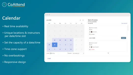 CoAttend ‑ Booking app screenshot