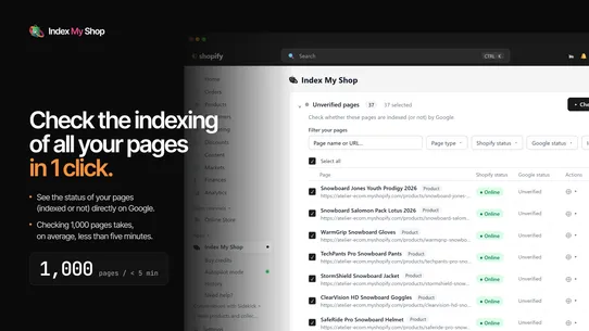 IndexMyShop (on Google) screenshot