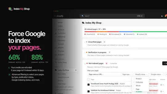 IndexMyShop (on Google) screenshot