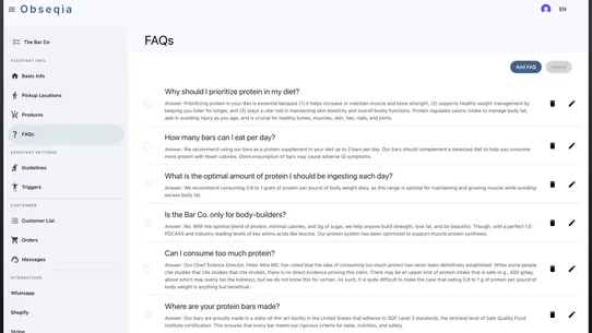 Obseqia Assistant screenshot