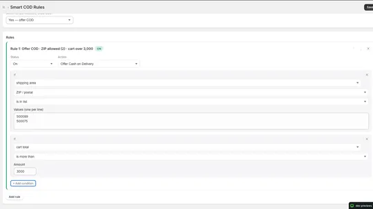 Smart COD Rules screenshot