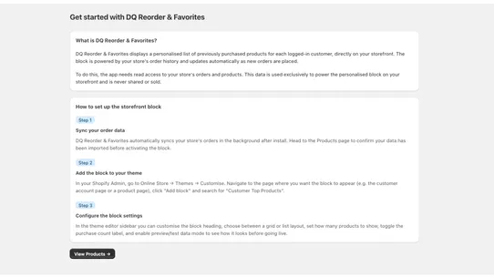 DQ Reorder &amp; Favorites screenshot