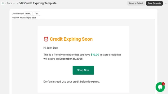 Easy Store Credit screenshot