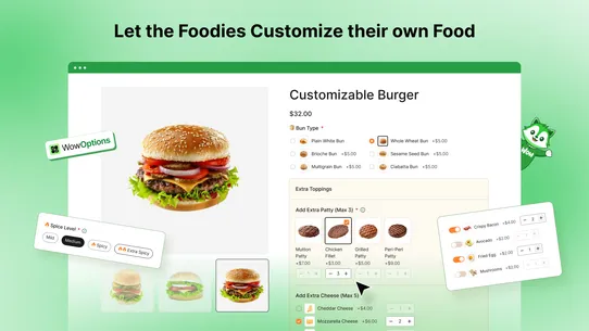 W: Custom Product Options screenshot