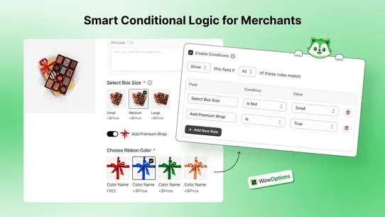 W: Custom Product Options screenshot