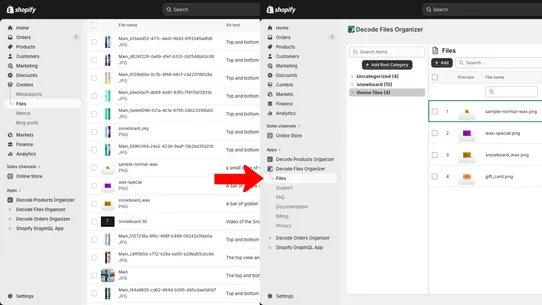 Decode Files Organizer screenshot