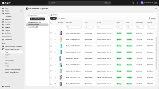 Decode Files Organizer screenshot