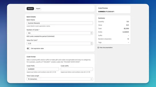 BatchCard: Bulk Gift Cards screenshot