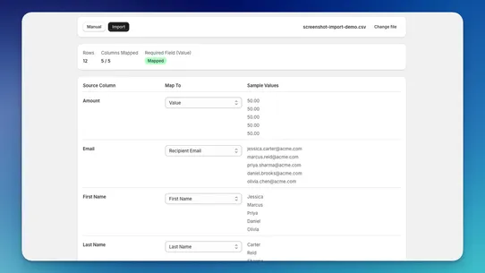 BatchCard: Bulk Gift Cards screenshot