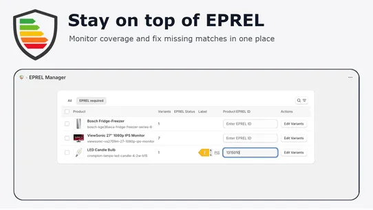 EPREL Label Suite screenshot