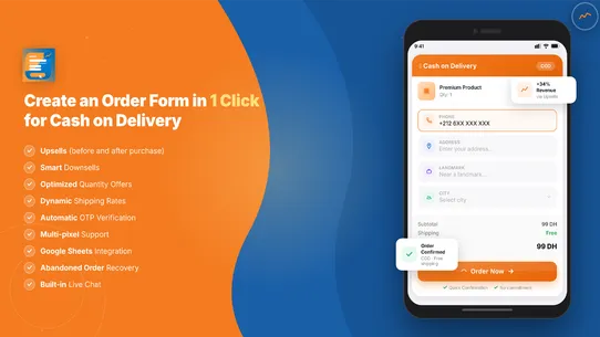 ScalOrder COD Form &amp; Upsells screenshot