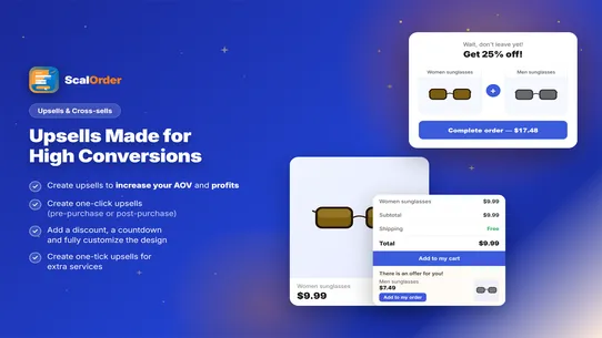 ScalOrder COD Form &amp; Upsells screenshot