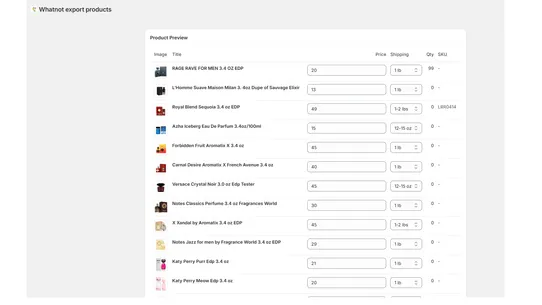 Export Products to Whatnot screenshot