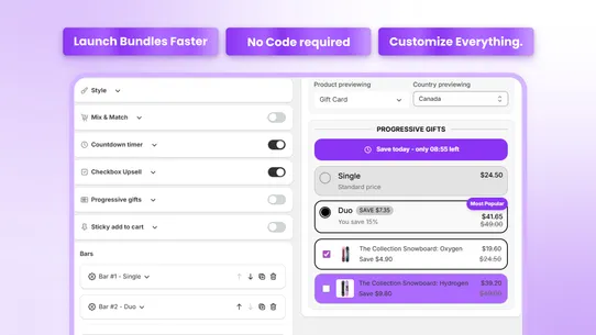 Spark Bundles App &amp; Upsells screenshot