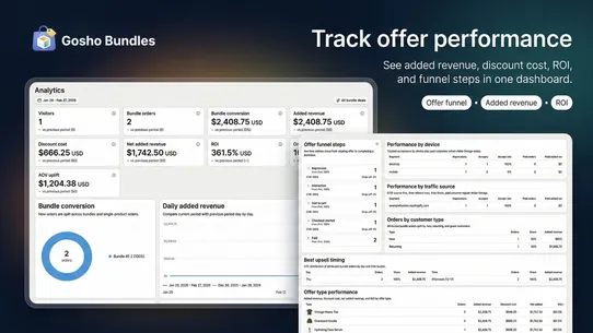 GoSho Bundles &amp; Upsells screenshot