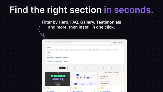Lovely: Theme Sections screenshot