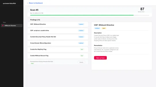 AllSecure Security Scanner screenshot