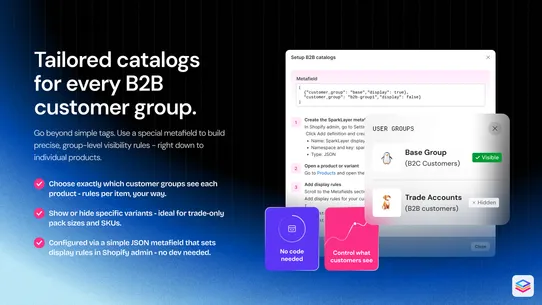 SparkLayer B2B Catalogs screenshot