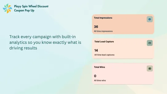 Playy Spinwheel Discount Popup screenshot